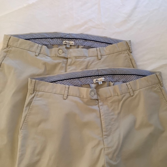 Set of 2 Peter Millar Khaki Pants. Size 40x35. Tan - Picture 2 of 5